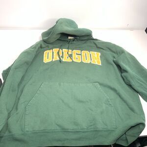Oregon Ducks Sweatshirt Adult Small Green Champion Hoodie Logo